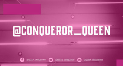 Simple Twitch Banner Template for Female Gamers 