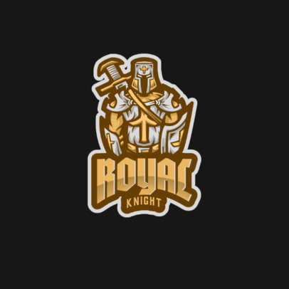 Gaming Logo Generator with a Fierce Royal Knight Character 892b-el1