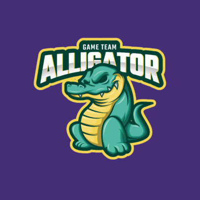 Gaming Logo Maker with an Alligator Character 1021d-el1