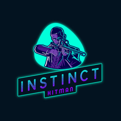 Logo Maker Featuring an Elegant Hitman