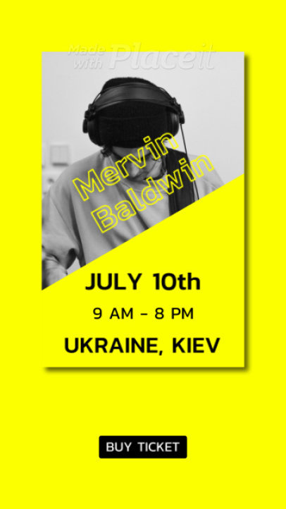 Instagram Story Video Creator to Announce a Music Event