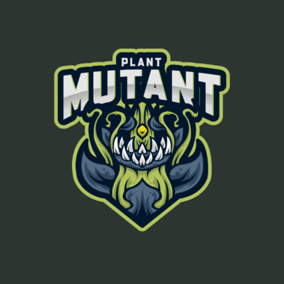 Logo Creator for a Gaming Squad Featuring a Mutant Plant