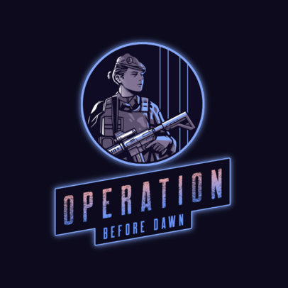 Logo Template Featuring a Professional Female Shooter 