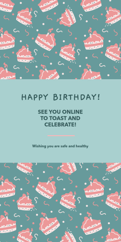 Greeting Card Template for an Online Birthday Celebration