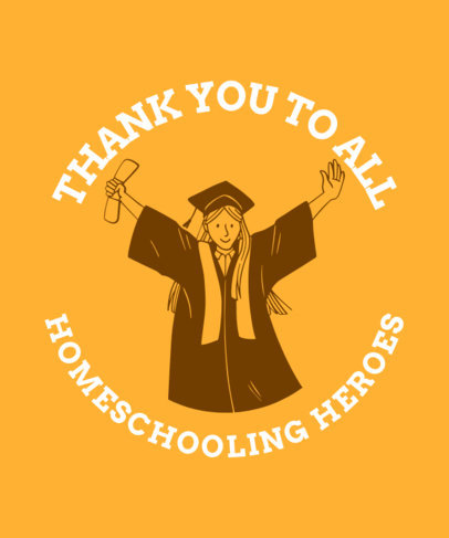 Graduation-Themed T-Shirt Design Maker For Homeschooled Students 2305g 2479