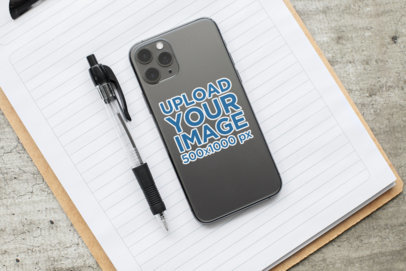 Sticker Mockup Featuring a Phone and Stationery Items 