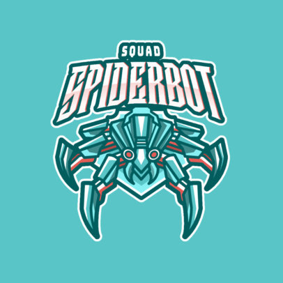 Gaming Logo Generator with an Illustration of a Robotic Spider