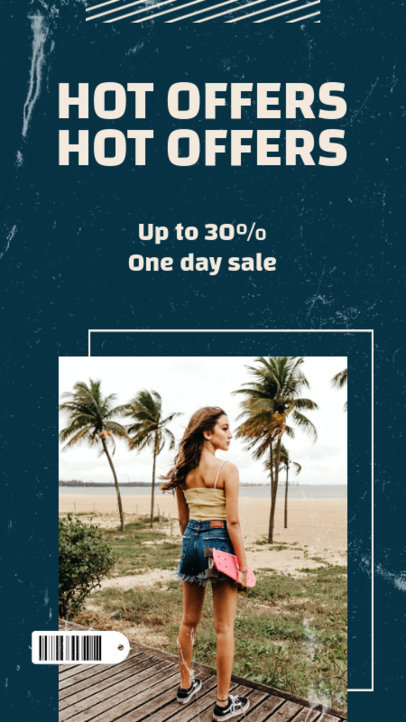 Clothing Brand Instagram Story Maker for a Hot Offers Announcement