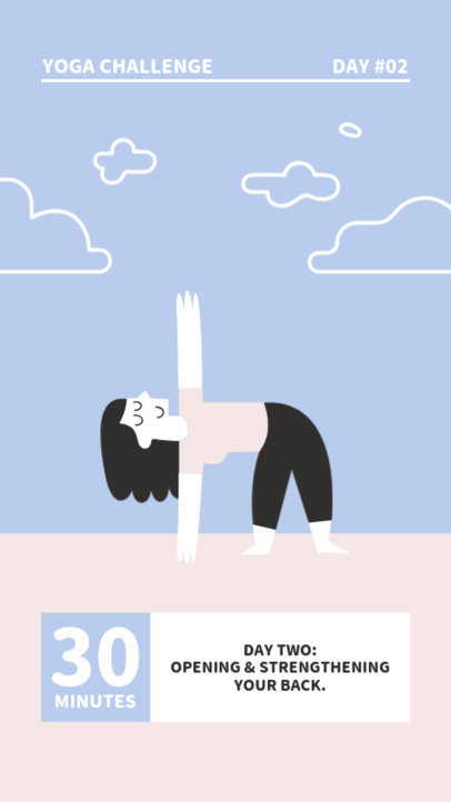 Instagram Story Maker for a Yoga Challenge Post