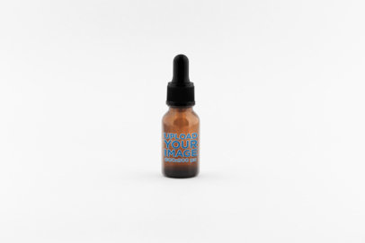 Mockup of a Glass Dropper Featuring a Customizable Background