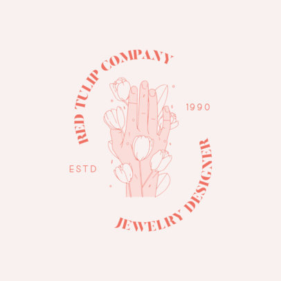 Logo Maker For a Female Products Brand Featuring Hands with Flowers