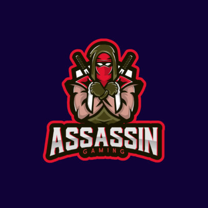 Gaming Logo Template Featuring Aggressive Animals and Warrior Characters 1055-el1