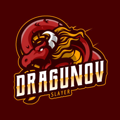 Gaming Logo Maker Featuring Dragon and Ninja Graphics 1069-el1