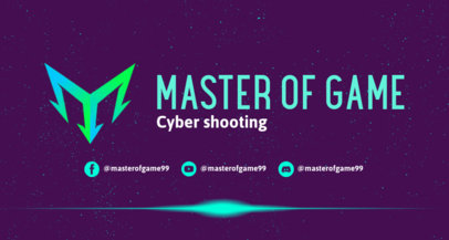 Twitch Banner Maker for Gamers With Futuristic Abstract Graphics