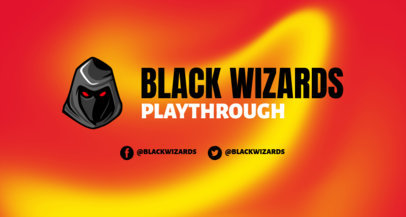 Intense Twitch Banner Creator with a Dark Wizard Character Graphic 2469s