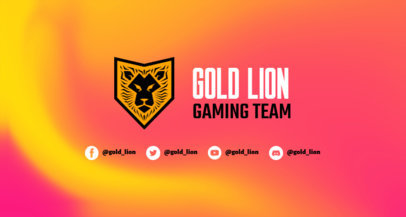 Bright Twitch Banner Generator with a Tribal Lion Emblem 2469u