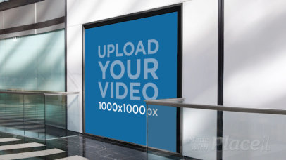 Video of a Square Billboard Placed Indoor