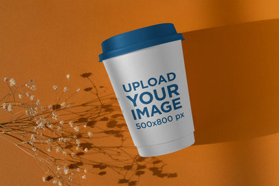 Coffee Cup Mockup Featuring Side Lighting 