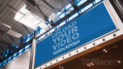 Video Featuring a Billboard Placed Near a Venue's Ceiling 34385