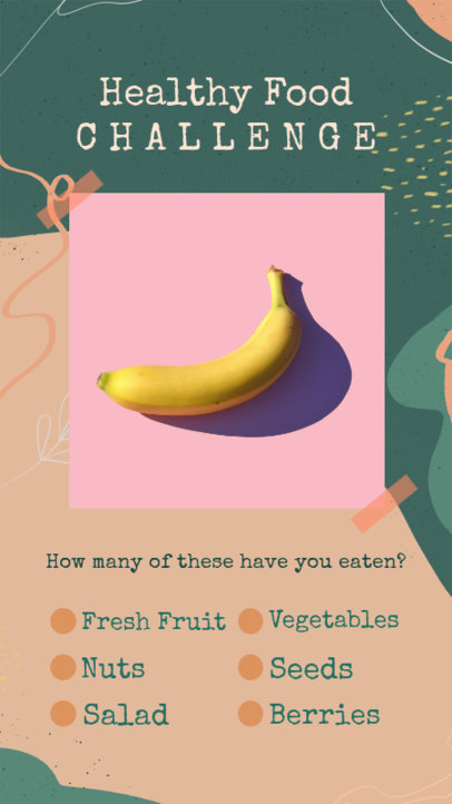 Fun Instagram Story Bingo Design Template with a Food Theme