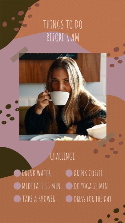 Bingo-Style Instagram Story Template Featuring Things-To-Do Tips 2476g