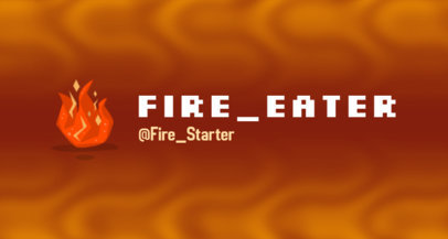 Twitch Banner Design Template with Fiery Graphics 2469w