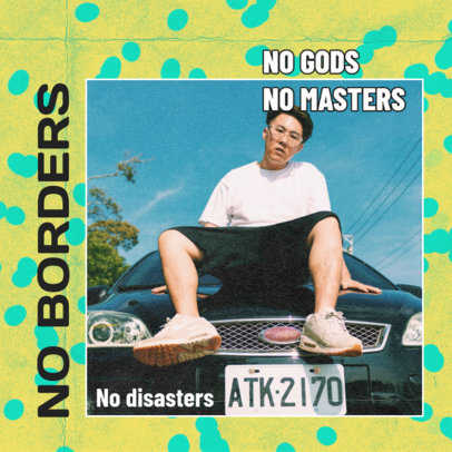 Facebook Post Generator with an Anti-Design Dotted Background