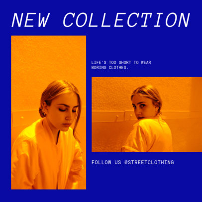 Instagram Post Maker to Share a New Collection of a Clothing Brand