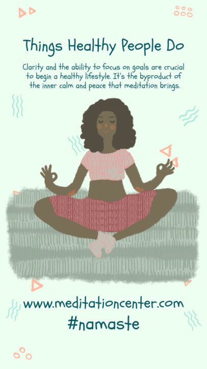 Illustrated Instagram Story Maker with a Meditation Theme