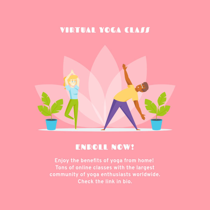 Instagram Post Maker to Announce an Online Yoga Class