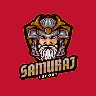 Logo Template for an eSports Team with a Samurai Face