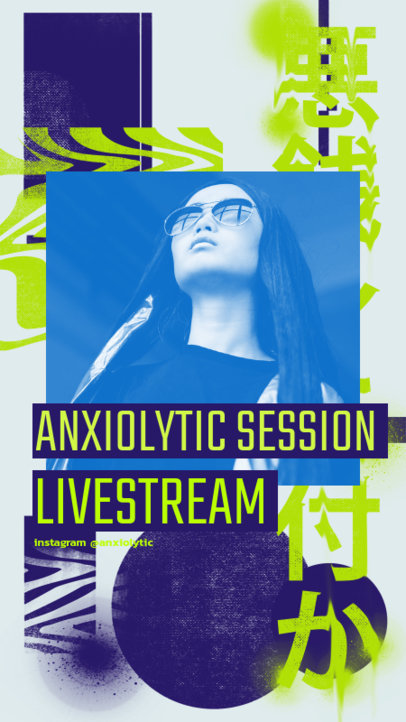 Instagram Story Creator with Japanese Letters as Background 2462g