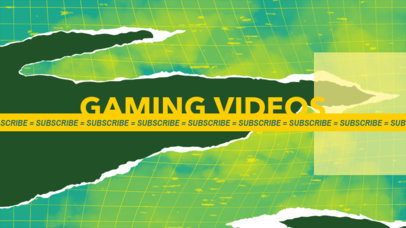YouTube Banner Creator for a Gaming Channel with an Anti-Design Style 