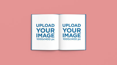 Open Book Mockup Featuring a Minimal Setting 
