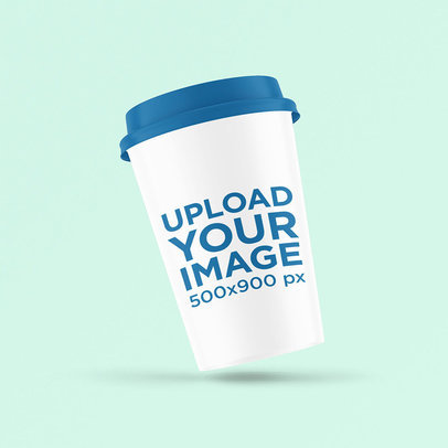 Mockup of a Slightly Angled Coffee Cup 3774-el1