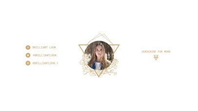 YouTube Banner Template Featuring a Portrait Surrounded by Ornamental Flowers
