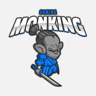 Gaming Logo Maker with a Monkey Ninja Character