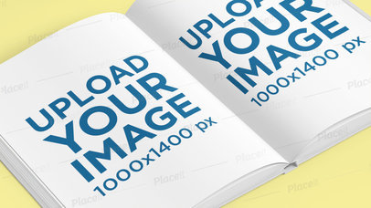 Mockup of a Closeup to the Pages of an Open Book 2431-el1