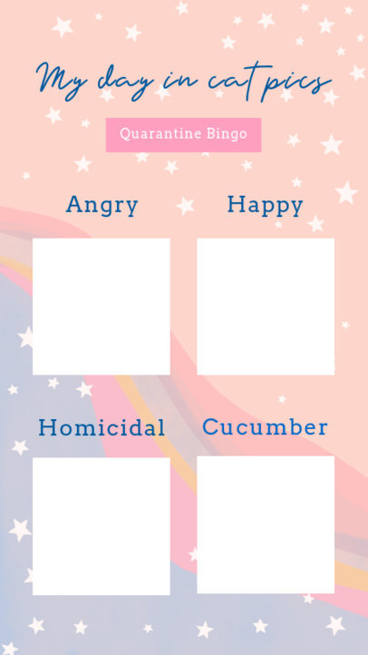 Instagram Story Maker Featuring a Bingo Customizable Card 