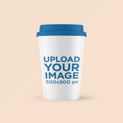 Simple Mockup of a Coffee Cup with a Customizable Lid 3775-el1