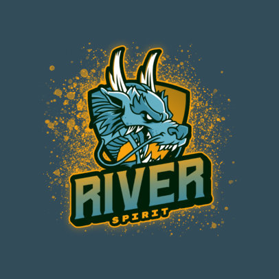 Logo Template for an eSports Team with an Aggressive-Looking Dragon 3184h