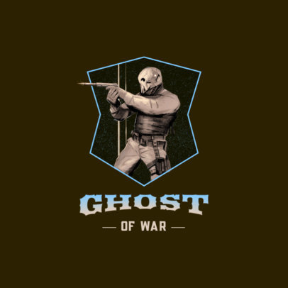 Gaming Logo Maker Featuring a Shooter with a Skull Mask