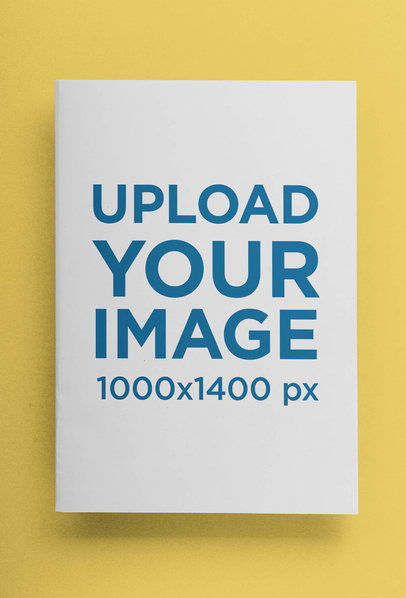 Minimalistic Mockup of a Paperback Book on a Color Surface 33649