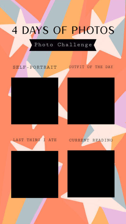 Instagram Story Template Featuring a Bingo Photo Challenge