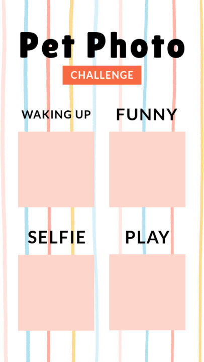 Instagram Story Generator for a Bingo-Like Pet Photo Challenge