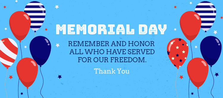 Facebook Cover Design Template with a Memorial Day Theme