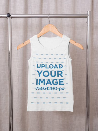 Mockup of the Front of a Hanging Tank Top 