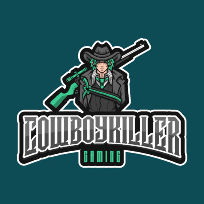 Gaming Logo Template Featuring Evil Character Graphics