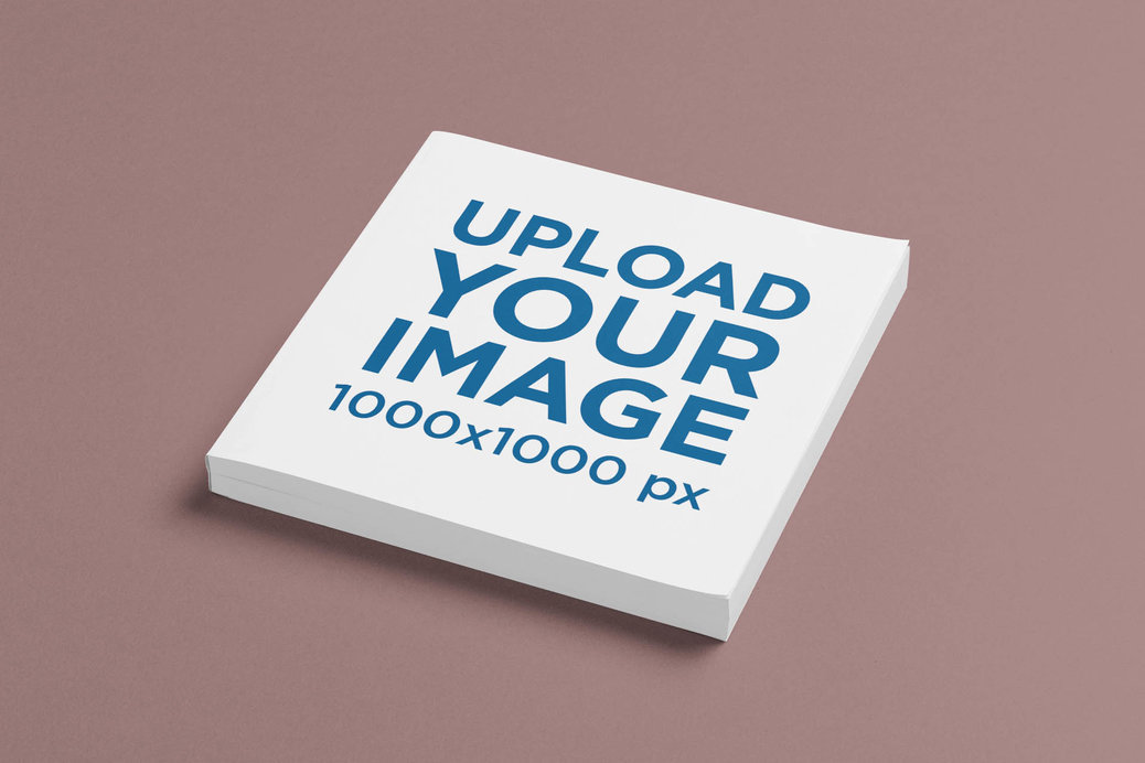 Placeit - Mockup of a Paperback Squared Book in a Minimalistic Setting