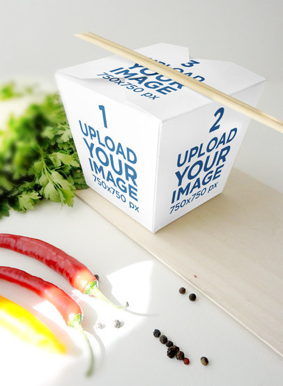 Food Box Mockup Featuring Some Chili Peppers and Spices 3998-el1